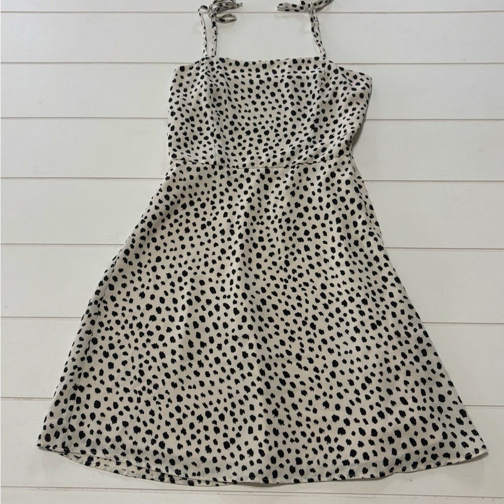 GB Girls Black and Cream Smocked Sundress